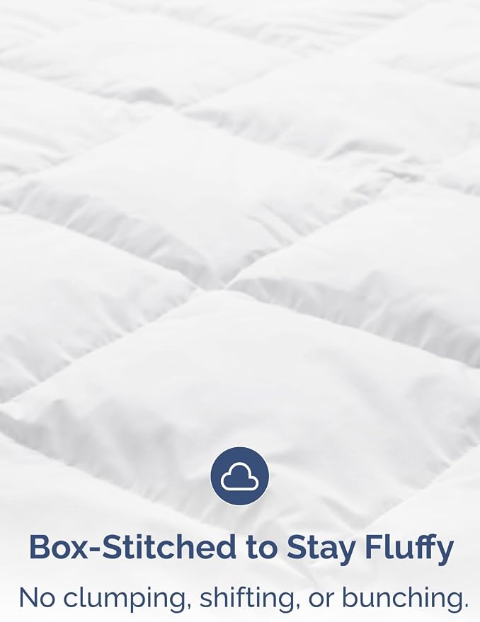 Full Size Down Alternative Comforter Lightweight Breathable White Bedding Image 2