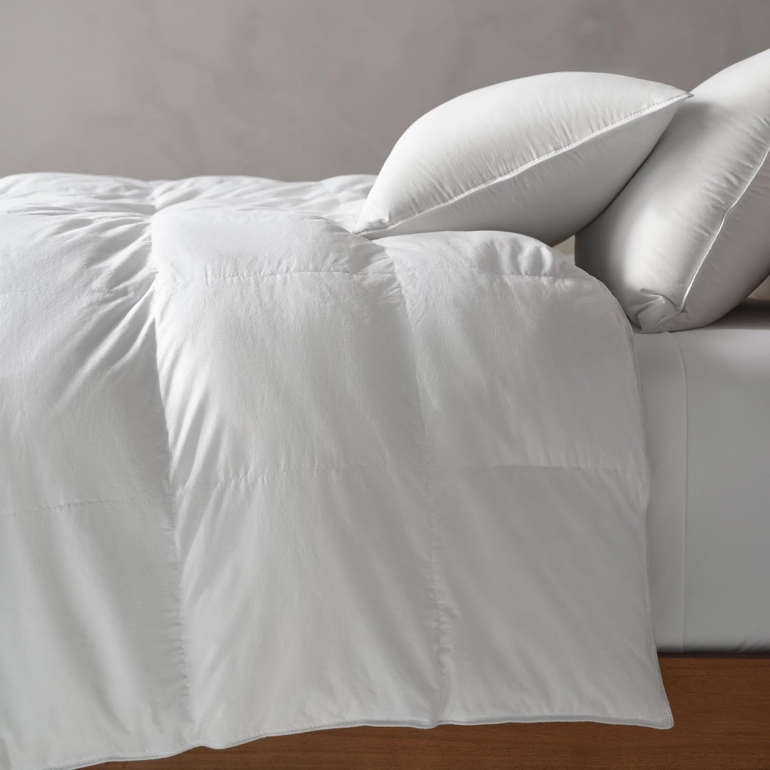 All Season Down Filled Comforter Medium Warmth Cotton Shell Duvet Insert Full/Queen