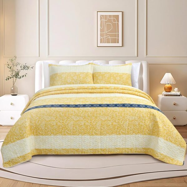 Pure Cotton Patchwork Floral Bedspread   Large Size