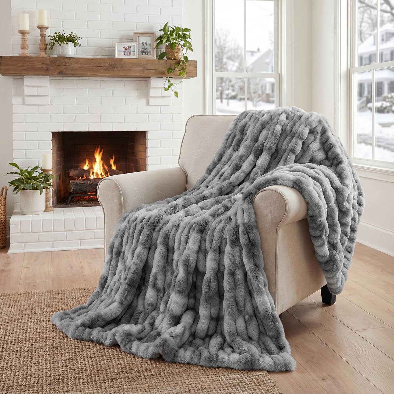 Double sided Plush Blanket 50x60 Soft and Comfortable Sofa Blanket