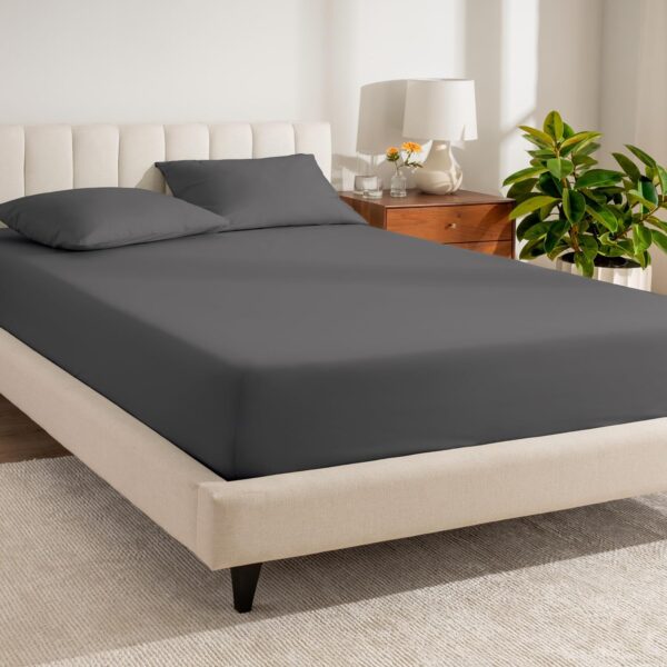 Grey King Organic Cotton Deep Pocket Fitted Sheet