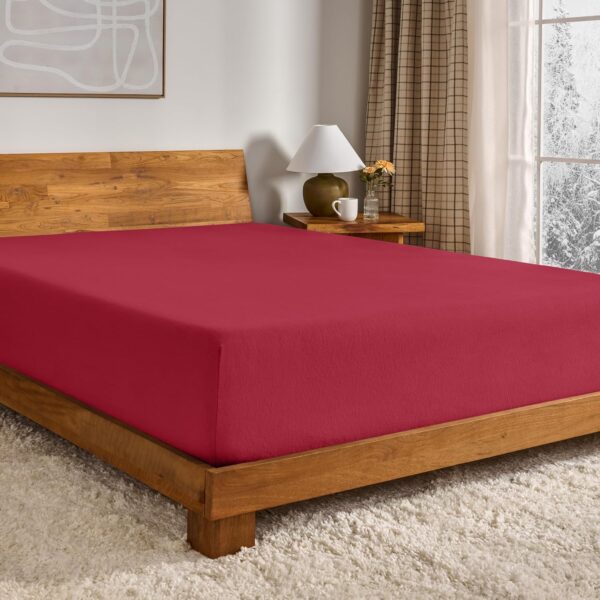 Red Queen Cotton Flannel Deep Pocket Fitted Sheet