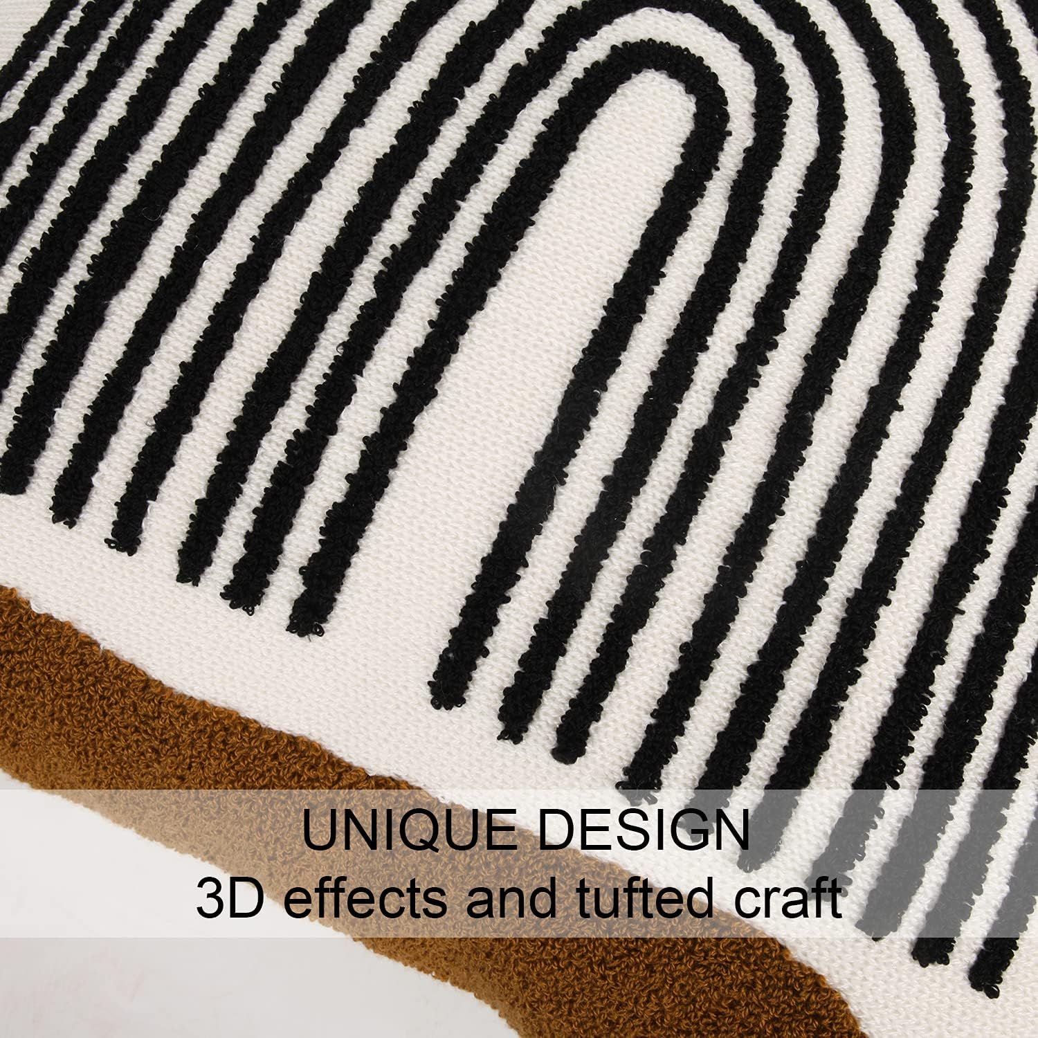 Modern Abstract Moon Pillowcase 18x18 inch, Soft Woven Square Cushion Cover Image 2