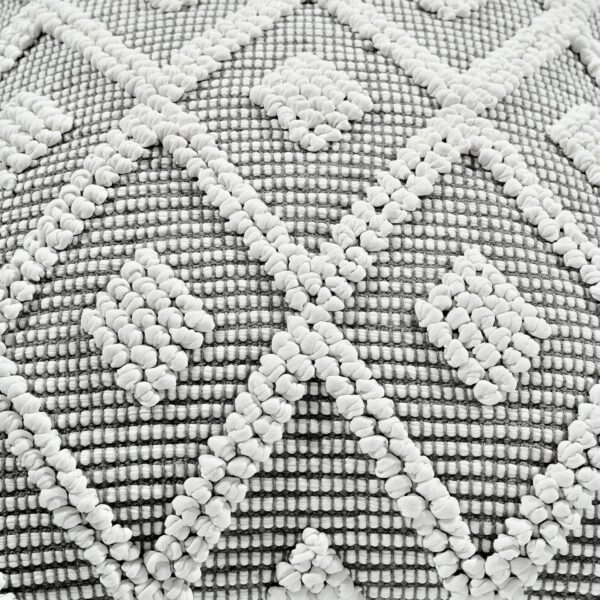 Grey Diamond Texture Pillowcase 20x20 inch, Square Decorative Cushion
